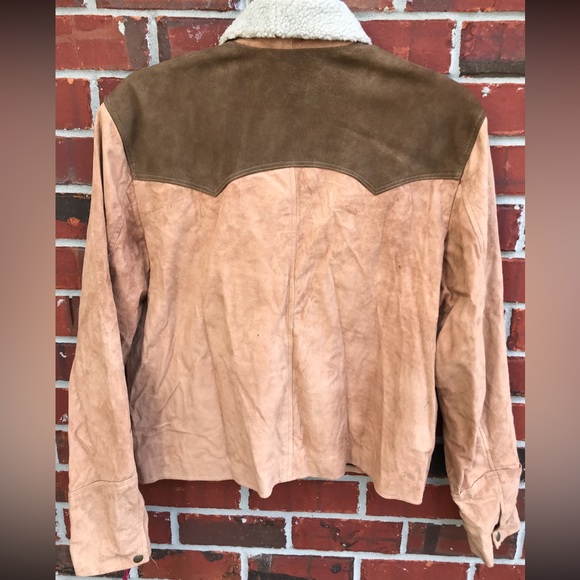 Real Leather Brand Two-Tone Womens Western Leather Jacket Coat. Size 2 XL - Picture 2 of 8
